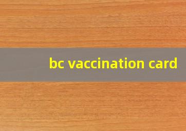 bc vaccination card